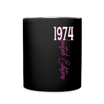 1974 Vintage anniversaire drôles dictons - Mug uni - noir - Devant