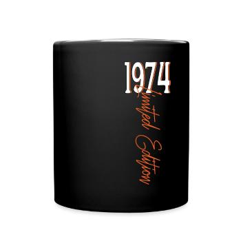 1974 Vintage anniversaire drôles dictons - Mug uni - noir - Devant