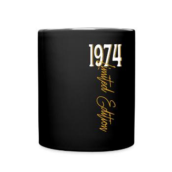 1974 Vintage anniversaire drôles dictons - Mug uni - noir - Devant