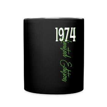 1974 Vintage anniversaire drôles dictons - Mug uni - noir - Devant