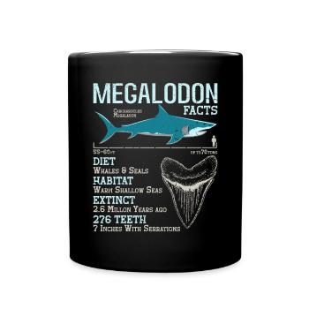 Biologie du requin mégalodon Amoureux des requins de mer - Mug uni - noir - Devant