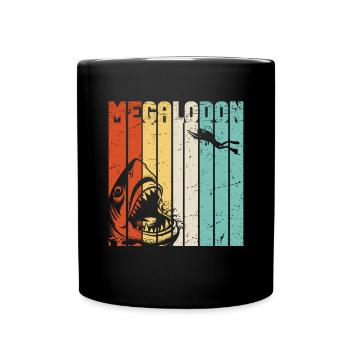 Biologie du requin mégalodon Amoureux des requins de mer - Mug uni - noir - Devant