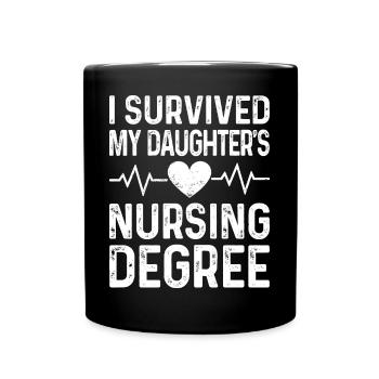 I graduated from nursing school - Full Colour Mug - black - Front