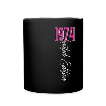 1974 Vintage anniversaire drôles dictons - Mug uni - noir - Devant