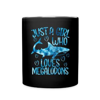 Biologie du requin mégalodon Amoureux des requins de mer - Mug uni - noir - Devant