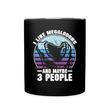 Biologie du requin mégalodon Amoureux des requins de mer - Mug uni - noir - Devant