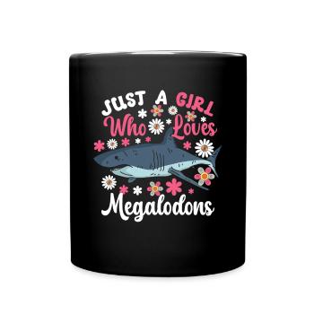 Biologie du requin mégalodon Amoureux des requins de mer - Mug uni - noir - Devant