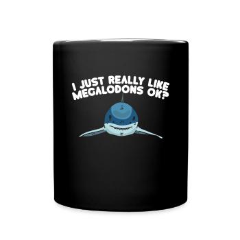 Biologie du requin mégalodon Amoureux des requins de mer - Mug uni - noir - Devant