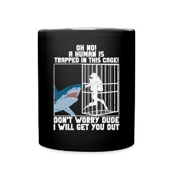 Biologie du requin mégalodon Amoureux des requins de mer - Mug uni - noir - Devant