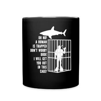 Biologie du requin mégalodon Amoureux des requins de mer - Mug uni - noir - Devant