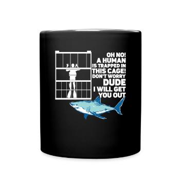 Biologie du requin mégalodon Amoureux des requins de mer - Mug uni - noir - Devant