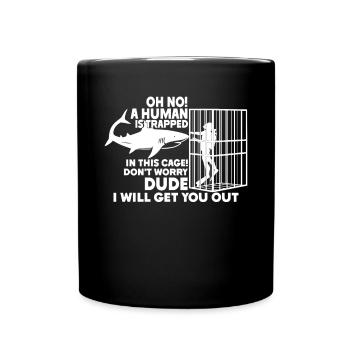 Biologie du requin mégalodon Amoureux des requins de mer - Mug uni - noir - Devant