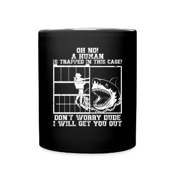 Biologie du requin mégalodon Amoureux des requins de mer - Mug uni - noir - Devant