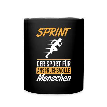 Sprinter Elite Ausdauer Sport - Tasse einfarbig - Schwarz - Vorne