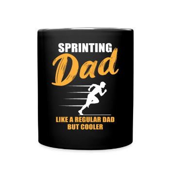 Cool Sprinter Dad Fast Lane - Full Colour Mug - black - Front
