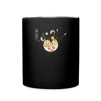 Anime Ramen | Kawaii Japan - Full Colour Mug - black - Front