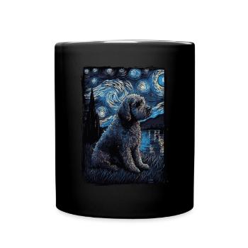 Lagotto Romagnolo Nuit étoilée - Mug uni - noir - Devant