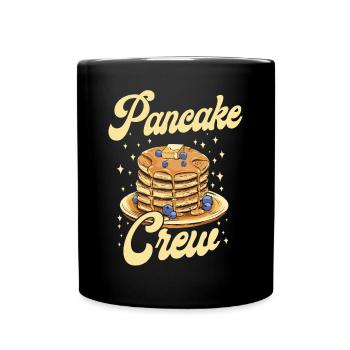 Pancake Lover Kids Pancake Crew - Tasse einfarbig - Schwarz - Vorne