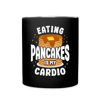 Amateur de crêpes Les enfants mangent des crêpes - Mug uni - noir - Devant