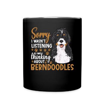 Bernedoodle Dog - Full Colour Mug - black - Front