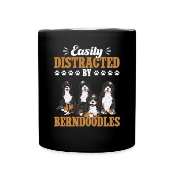 Bernedoodle Dog - Full Colour Mug - black - Front