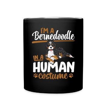 Bernedoodle Dog - Full Colour Mug - black - Front