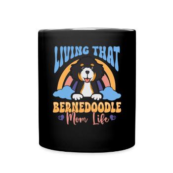 Bernedoodle Dog - Full Colour Mug - black - Front