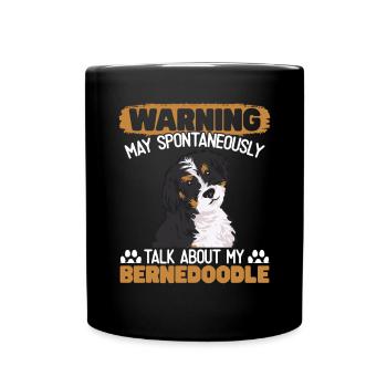 Bernedoodle Dog - Full Colour Mug - black - Front