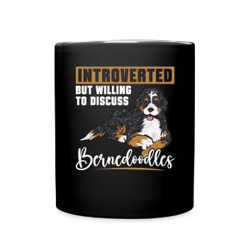 Bernedoodle Dog - Full Colour Mug - black - Front