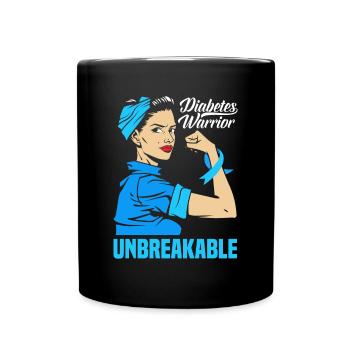 T1D Diabetes Typ 1 Diabetiker Geschenk - Tasse einfarbig - Schwarz - Vorne