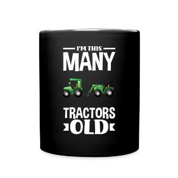2ème anniversaire tracteur 2 ans chemise d’anniversaire - Mug uni - noir - Devant