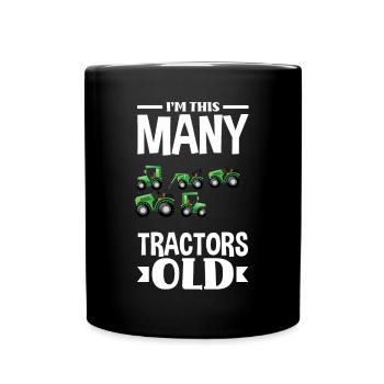 5e anniversaire tracteur 5 ans chemise d’anniversaire - Mug uni - noir - Devant