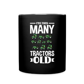 10e anniversaire tracteur 10 ans anniversaire chemise - Mug uni - noir - Devant