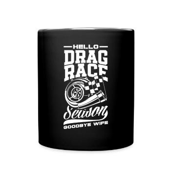 Lustiges Autorennen Auto Rennen Geschenk - Tasse einfarbig - Schwarz - Vorne