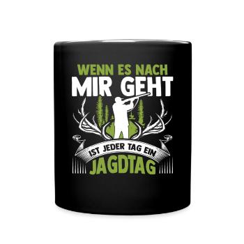 Chasse, Chasse, Cerf, Chasse, Sanglier, Chasseur, Chasseur - Mug uni - noir - Devant