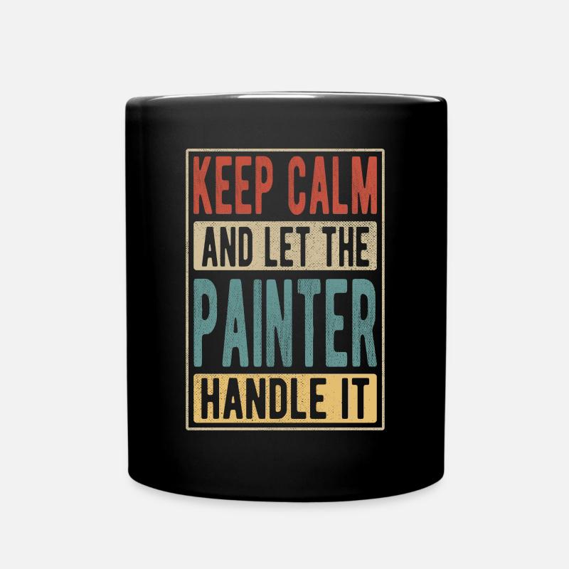 Maler Retro Geschenk - Tasse einfarbig - Schwarz
