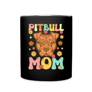 Groovy Hundeliebhaberin - Tasse einfarbig - Schwarz - Vorne