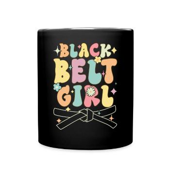 Groovy Taekwondo Girl Karate - Full Colour Mug - black - Front