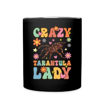 Groovy Weibchen Tarantula Lover Spinne - Tasse einfarbig - Schwarz - Vorne