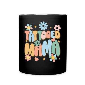 Tattoos Tattoos Inked Mom - Tasse einfarbig - Schwarz - Vorne
