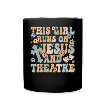 Théâtre Drame Jeu Théâtre Fille - Mug uni - noir - Devant