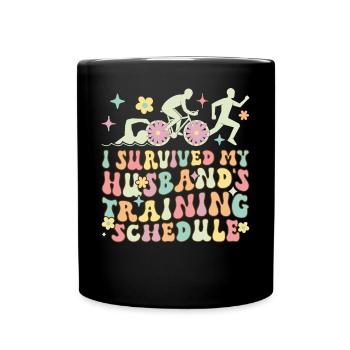Triathlon-Ehefrau - Tasse einfarbig - Schwarz - Vorne