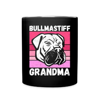 Bullmastiff Granny Dog Owner Gift - Full Colour Mug - black - Front