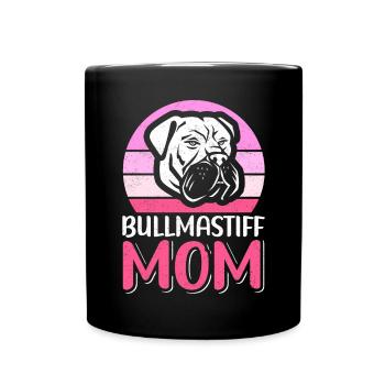 Bullmastiff Mom Dog Owner Gift - Full Colour Mug - black - Front