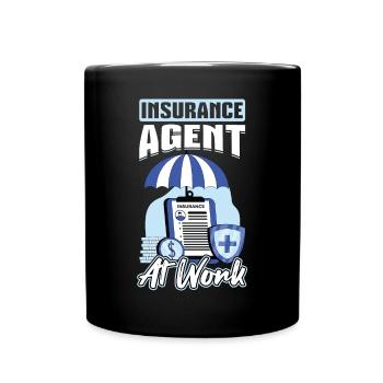 Agent d’assurance au travail - Mug uni - noir - Devant