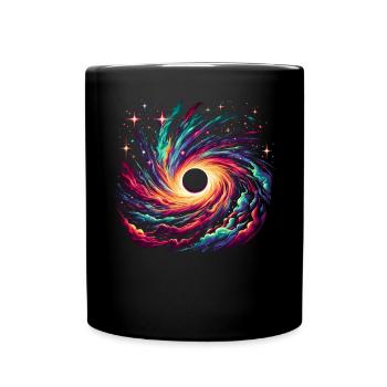 Astronom Astronom Schwarzes Loch Weltraumuniversum - Tasse einfarbig - Schwarz - Vorne