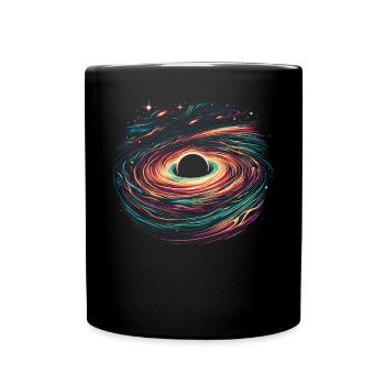 Astronom Astronom Schwarzes Loch Weltraumuniversum - Tasse einfarbig - Schwarz - Vorne