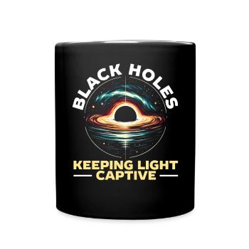 Astronom Astronom Schwarzes Loch Weltraumuniversum - Tasse einfarbig - Schwarz - Vorne
