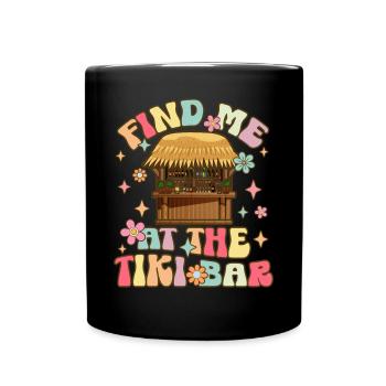 Groovy Hawaii-Urlaubsparty - Tasse einfarbig - Schwarz - Vorne