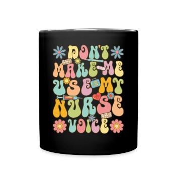 Groovy Nurse Life Nursing - Full Colour Mug - black - Front